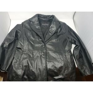 Vintage Wilsons Leather Motorcycle Jacket Thinsulate Insulation Womens Size XL